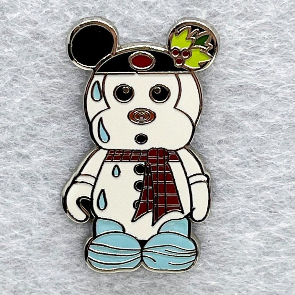 🔮‎ 5/$25 Disney Vinylmation Holiday Series Melty Snowman Mickey Hat Pin